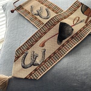 🐎 Equestrian Wall Hanging | Equestrian Jaquard Woven Tapestry Made in USA 🇺🇸